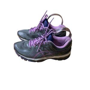Asics Womens Size 7 Gray Purple Gel Kayono 22 Sneaker Shoes Athletic Fluidrite S